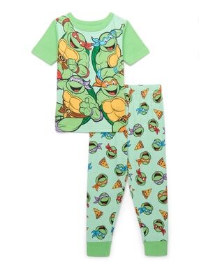 Teenage Mutant Ninja Turtles Green Short-Sleeve Kids Pajama Set